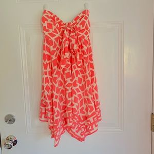 Alice & Trixie Bright Pink Strapless Dress